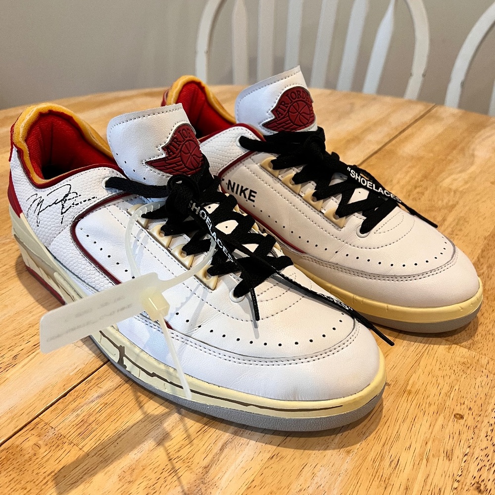 Size 12 - Jordan 2 Retro Low SP Off-White White Red